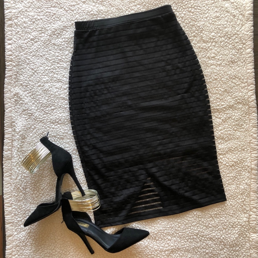Papaya Pencil Skirt